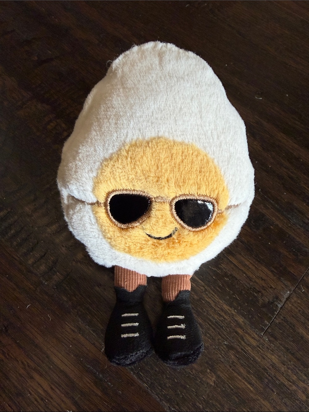 Jellycat Sunny Egg Plush in White, Yellow, Black & Brown